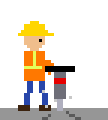 Worker with a jackhammer